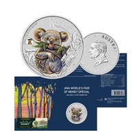 2026 Koala with Liberty Bell Privy - ANA COIN SHOW SPECIAL 1oz Silver Coloured Coin