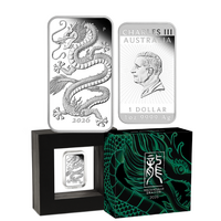 2026 $1 Dragon 2026 1oz Silver Proof Rectangle Coin