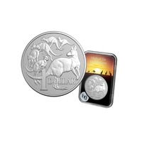 2026 $1 Mob of Six Roos - Australia Decimal Currency 60th Anniversary 1oz Silver Frosted Uncirculated Coin