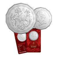 2027 50c Year Of The Goat - Lunar Series Tetradecagon Uncirculated Coin