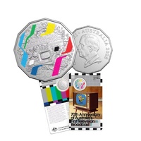 2026 50c 70th Anniversary of Australia’s First Television Broadcast Uncirculated Coin
