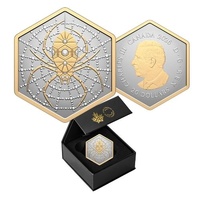 2025 $20 The Spider - Nature's Delight Gold Plated Fine Silver Coin