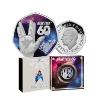 2026 50p 60 Years of Star Trek - Live Long & Prosper Silver Proof Colour Coin