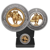 2025 $20 Allegories of Justice and Truth - 31.39g Selectively Gold Plated Fine Silver Coin