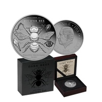 2026 $5 Lucifer Bee - Australia's Dark Bees 2 Oz Silver Black Proof Coin