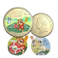 2027 $1 Bluey Cricket Coloured Uncirculated Coin