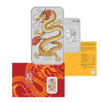 2027 $1 Golden Dragon 1oz Coloured Silver Proof Rectangle Coin