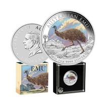 2026 Australian Emu 1 Oz Silver Coloured Coin