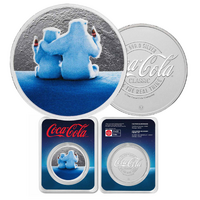 2026 Coca-Cola Polar Bears Night Sky 1 oz Silver Coin