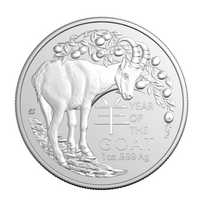 2027 $1 Lunar Year of the Goat 1oz Silver Bullion Coin
