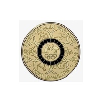 2016 $2 Black Olympic Ring - Rio Olympics Coloured Uncirculated Coin