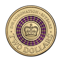 2013 $2 Purple QEII Coronation Uncirculated Coin in Quadrum Capsule