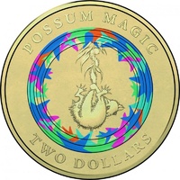 2017 $2 Invisible Hush, Blue Possum Magic Coin AUNC