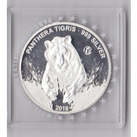 2018 Panthera Tigris - Tiger Laos 500 KIP 1 Oz Silver Proof Coin