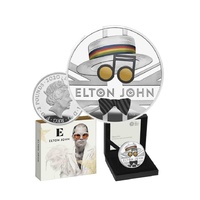 2020 £2 Elton Jon 1 Oz Silver Proof Coloured Coin