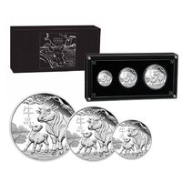 2021 Lunar Ox 3 Coin Silver Proof Set