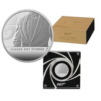 2020 £1 1/2oz Silver James Bond Shaken Not Stirred Proof Coin 