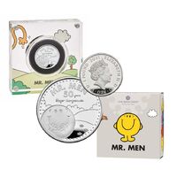 2021 £1 Mr. Happy - 50th Anniversary of Mr. Men 1/2oz Silver Proof Coin