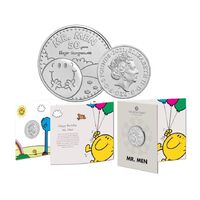 2021 £5 Mr. Happy - 50th Anniversary of Mr. Men Brilliant Uncirculated Coin