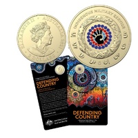 2021 $2 C Mintmark Indigenous Military Service  Coloured UNC