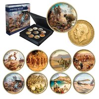 WWI Painting The War - Impressions Of Conflict 9 x Enamelled Penny Collection