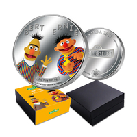 2021 Sesame Street $5 Bert and Ernie 2oz Silver Proof Coin