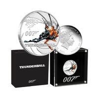 2021 James Bond THUNDERBALL 1/2oz Silver Proof Coin