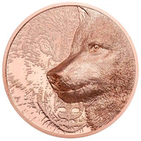 2021 Mystic Wolf  250T Copper Prooflike Coin
