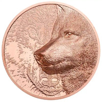 2021 Mystic Wolf  250T Copper Prooflike Coin
