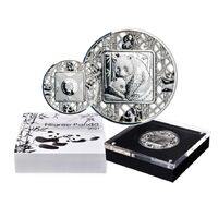 Panda 2021 $5 Filigree 2oz Silver Prooflike Coin