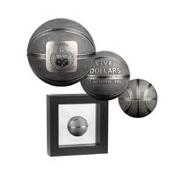 2021 $5 BASKETBALL Shape 1oz Silver Coin