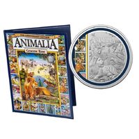 2021 20c Coloured Coin - Special Edition Book- 35th Anniversary of Animalia  UNC