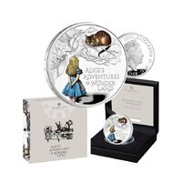 2021 £2 Alice's Adventures in Wonderland 1oz Coloured Silver Proof Coin