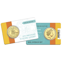 2016 Gold Round 50c 50th Anniversary of Decimal Currency Special Release
