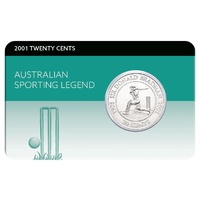 2001 20c Sir Donald Bradman Australian Sporting Legend Coin Pack