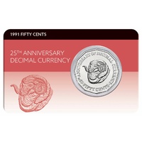 1991 50c 25th Anniversary Of Decimal Currency Coin Pack
