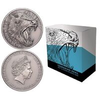 2019 $1 Tasmanian Devil 1oz Silver Antiqued Coin