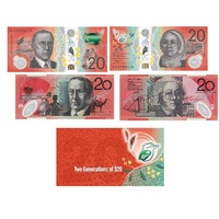 2019 $20 Two Generations  Uncirculated Banknote Pair Folder