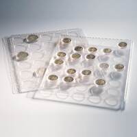Plastic Sheets ENCAP, clear pockets for 35 coins with a diameter between 25 and 27mm