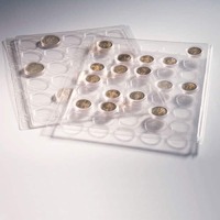 Plastic Sheets ENCAP, clear pockets for 30 coins with a diameter between 32 and 33mm