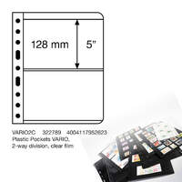 Plastic pockets VARIO, 2-way division, clear film