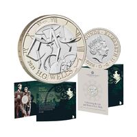 2021 £2 H.G Wells Cupro-Nickel Brilliant Uncirculated Coin