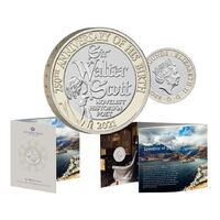 2021 £2 250th Anniversary Sir Walter Scott Cupro-Nickel Brilliant Uncirculated Coin