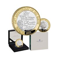 2021 £2  250th Anniversary Sir Walter Scott Silver Proof Coin