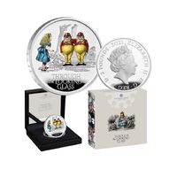 2021 £2 Alice Through the Looking Glass Coloured 1oz Silver Proof Coin