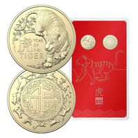 2022 $1 Lunar Year of the Tiger Al/Br Two-Coin Set UNC