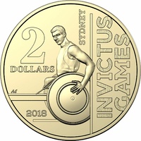 2018 $2 Invictus Games AUNC Coin