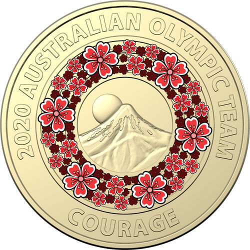 2020 $2 Tokyo Olympics Red Courage AUNC