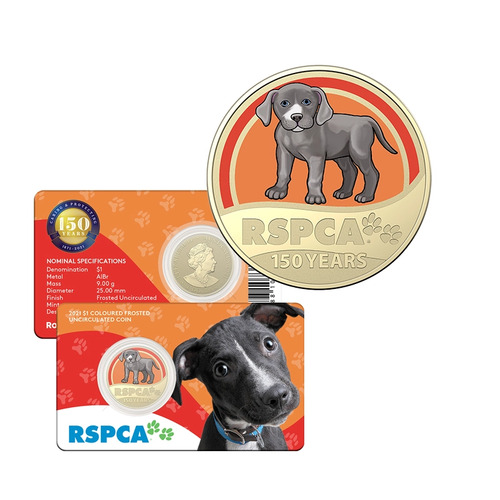 2021 $1 Dog - 150th Anniversary Of The RSPCA UNC