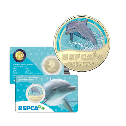 2021 $1 Dolphin - 150th Anniversary Of The RSPCA UNC